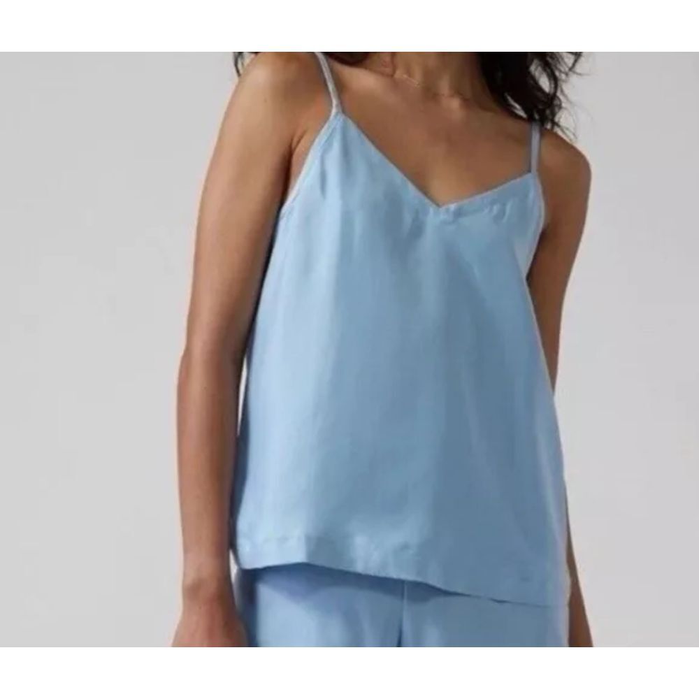 Athleta calm cool cami silky‎ light blue sleep tank size xs